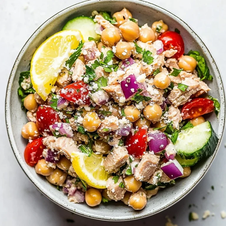 Mediterranean Chickpea Tuna Salad: Flavor-Packed Delight