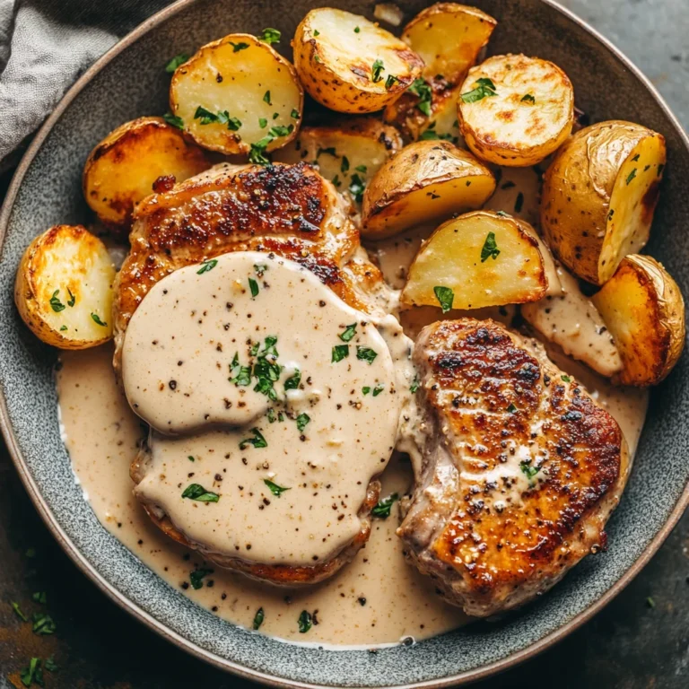 One-Pan Creamy Ranch Pork Chops and Potatoes: Easy Delight