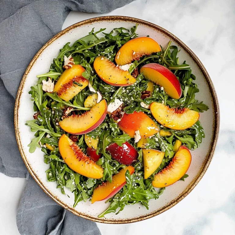 Peach Arugula Salad: Refreshingly Sweet & Satisfying