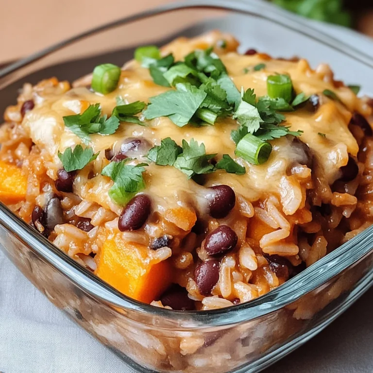 Rice and Bean Casserole with Sweet Potatoes: Comforting G…