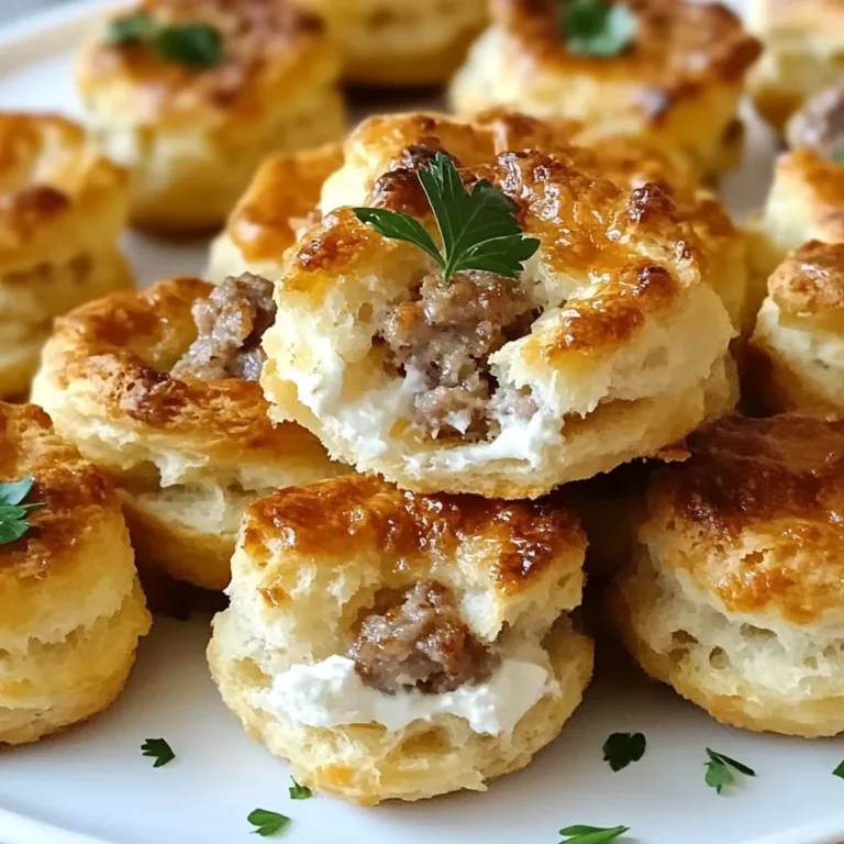 Sausage and Cream Cheese Biscuit Bites: Savory Bliss Awaits