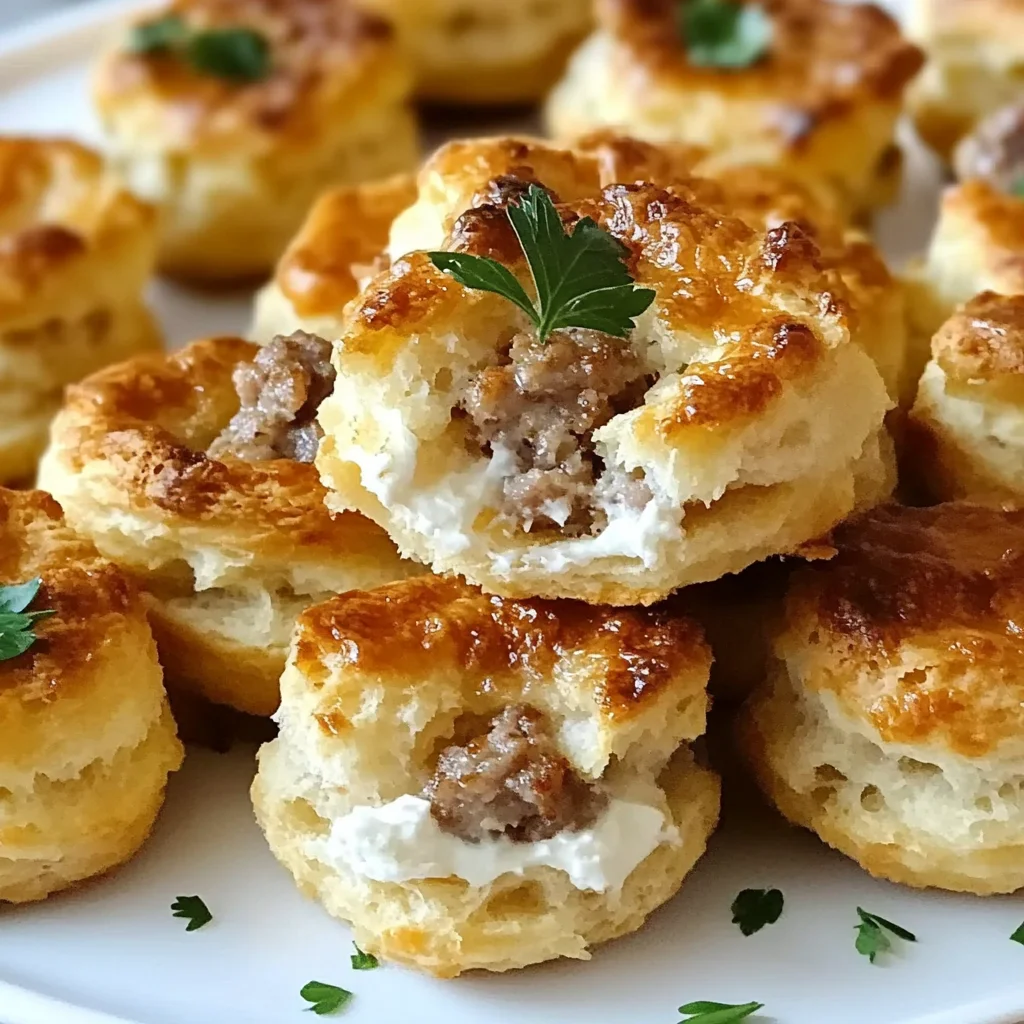 Sausage and Cream Cheese Biscuit Bites: Savory Bliss Awaits