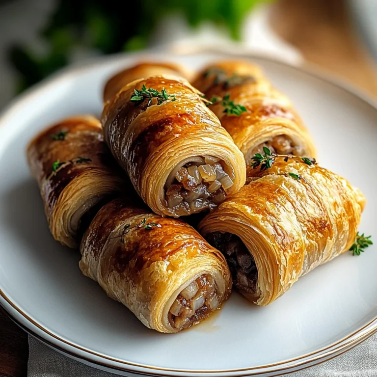 Savory French Onion Sausage Rolls: Irresistibly Crispy De…
