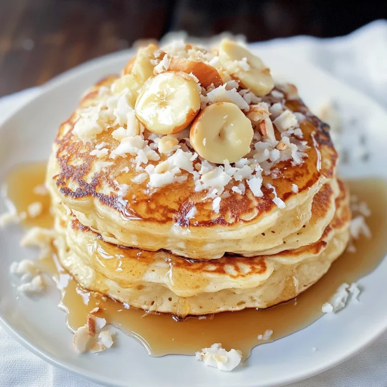 Toasted Coconut Macadamia Pancakes with Coconut Syrup: Ir…