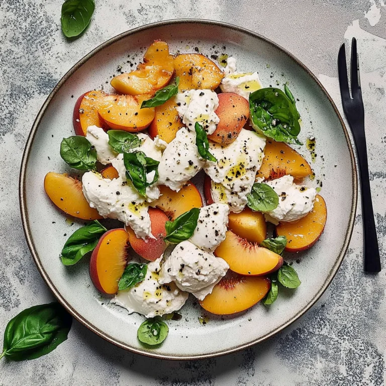 10-Minute Peach & Burrata Salad: Refreshing Summer Delight