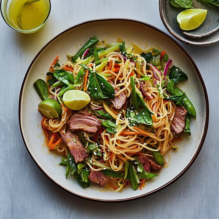 Asian Noodle Salad with Ginger-Lime Dressing: Vibrant & Z…
