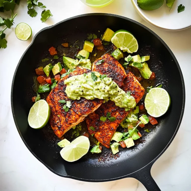 Baked Cajun Salmon With Avocado Lime Sauce: Flavor Explosion