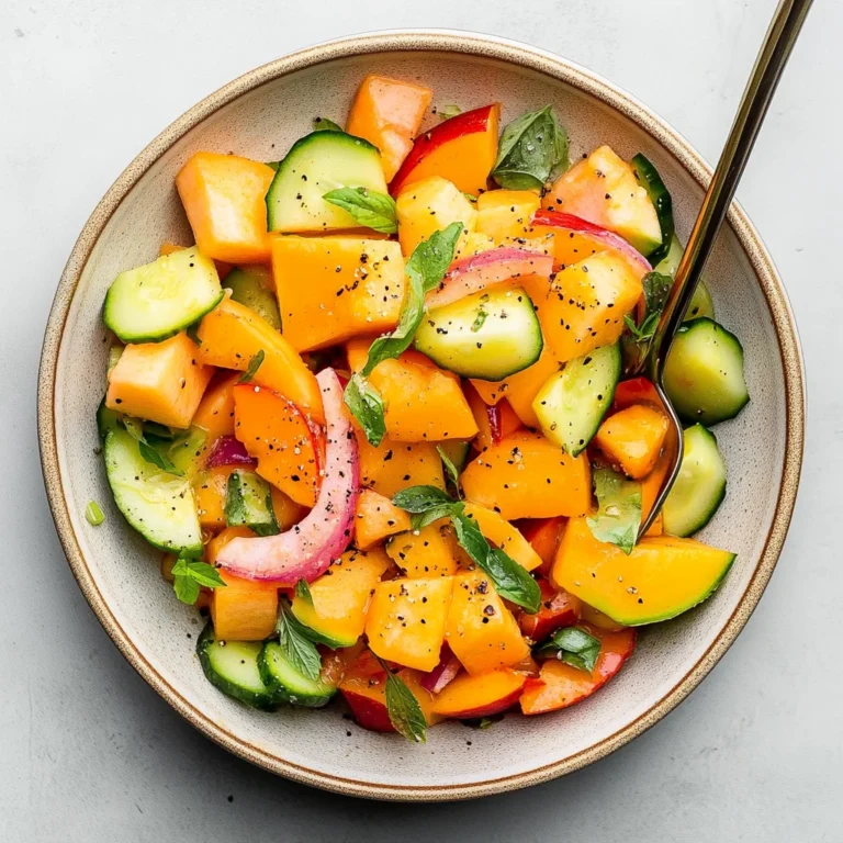 CANTALOUPE + CUCUMBER SALAD: Refreshingly Delicious Delight