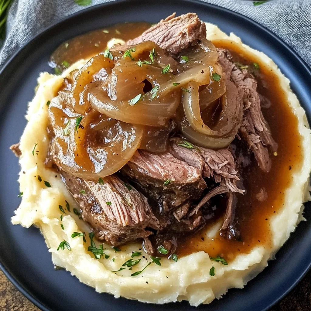 French Onion Pot Roast: Comforting and Savory Delight