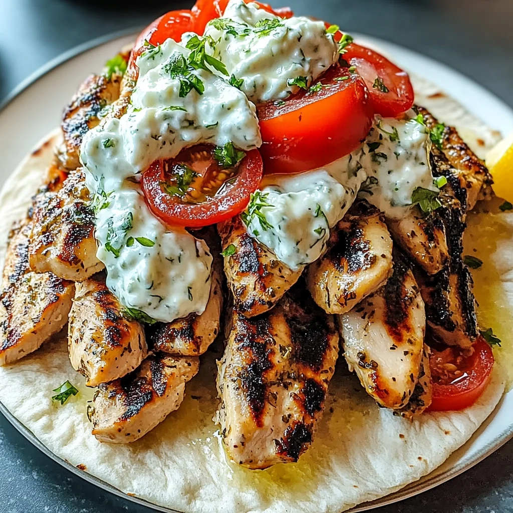 Greek Chicken Gyros with Lemon-Herb Marinade: Zesty Delight