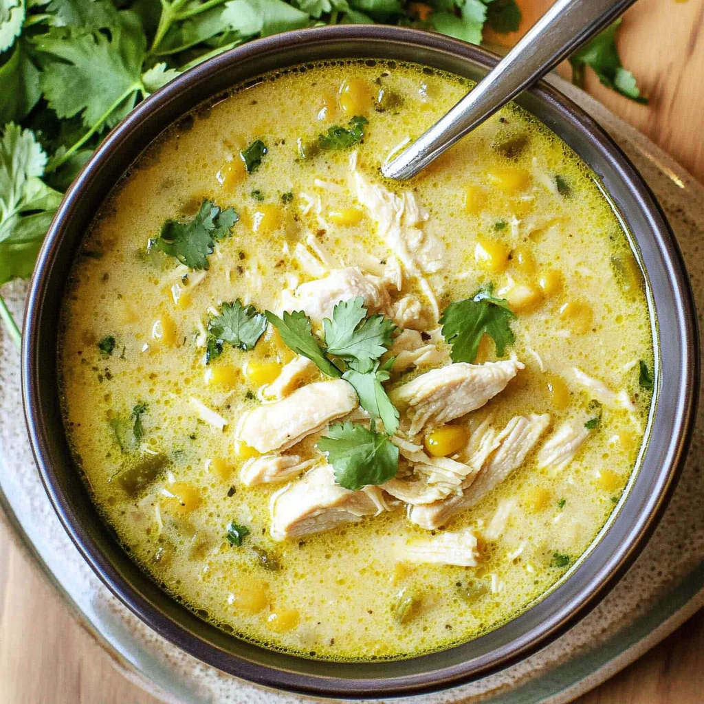 Green Chicken Enchilada Soup – Creamy and Cheesy Delight!