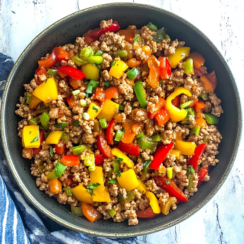 Ground Turkey and Peppers: Quick and Flavorful Delight