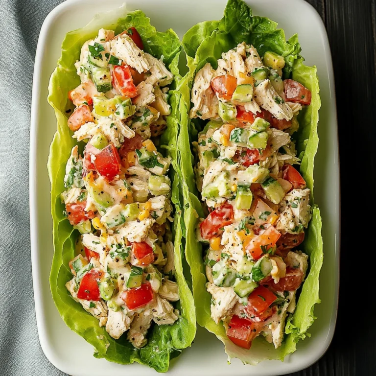 Light & Tasty BLT Chicken Salad Lettuce Wraps: Refreshing…