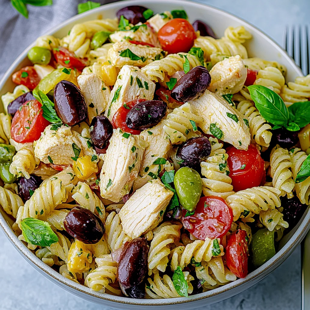 Mediterranean Chicken Pasta Salad: Fresh and Flavorful De…