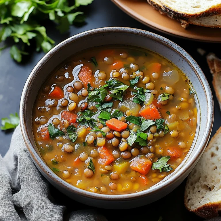 Mediterranean Lentil Soup: Hearty and Flavorful Comfort