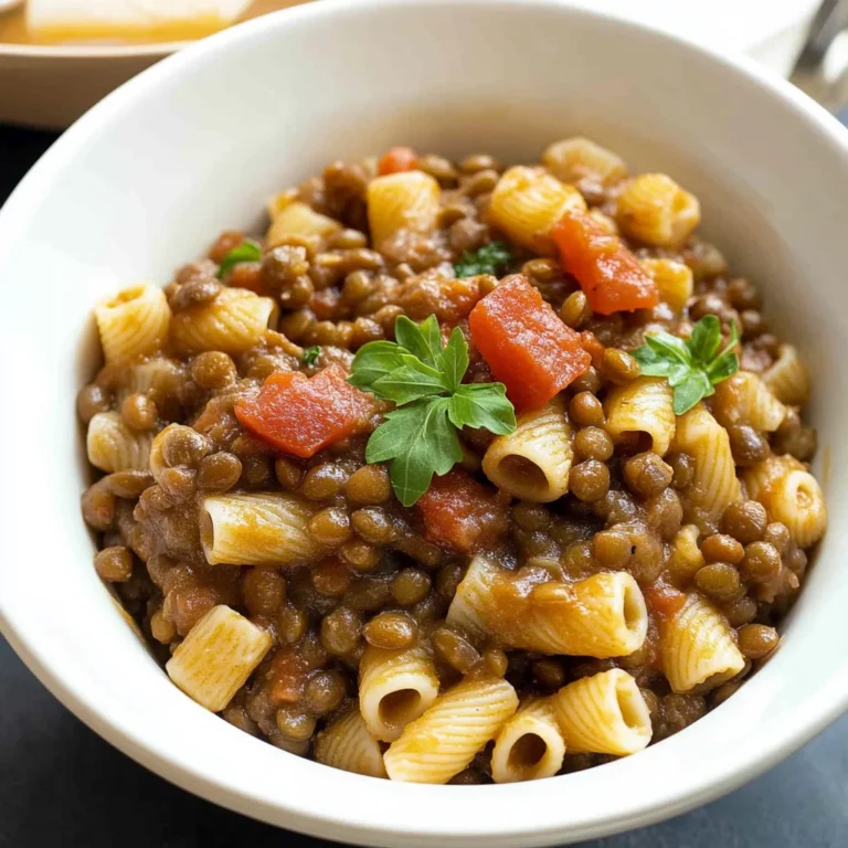 PASTA WITH LENTILS: Hearty and Protein-Packed Delight