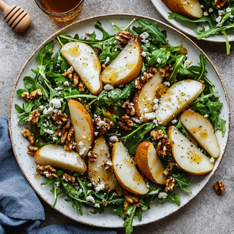 Pear and Arugula Salad with Honey Vinaigrette: Fresh Delight