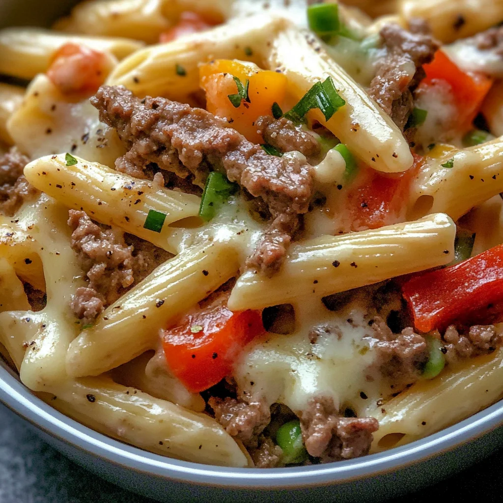 Philly Cheesesteak Pasta: A Satisfying Dinner Delight