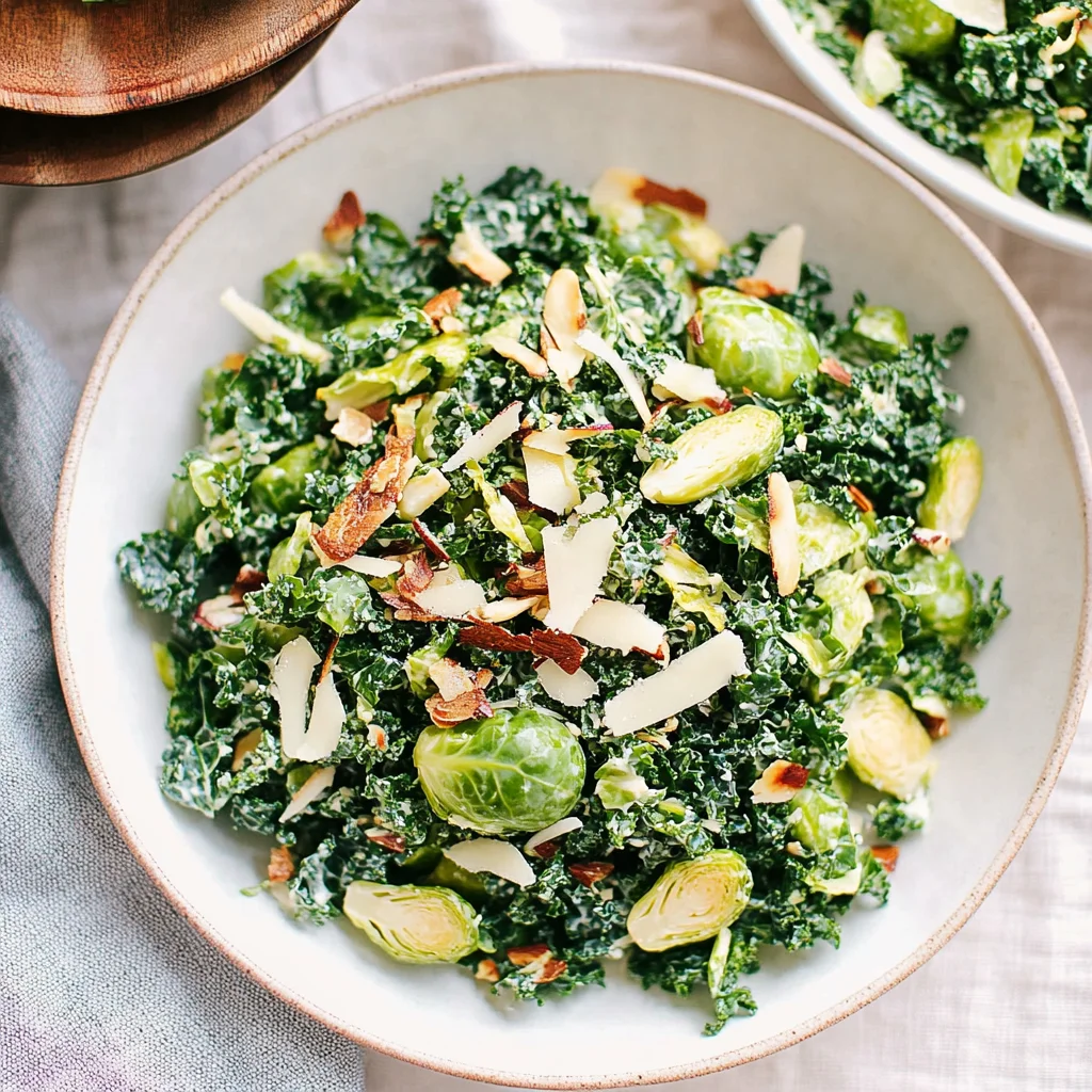 Simple Kale and Brussels Sprout Salad: A Crunchy Delight