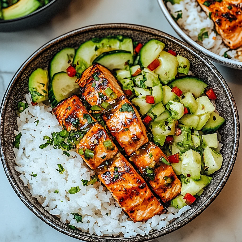 Spicy Salmon Bowls with Coconut Rice: Flavor Explosion!