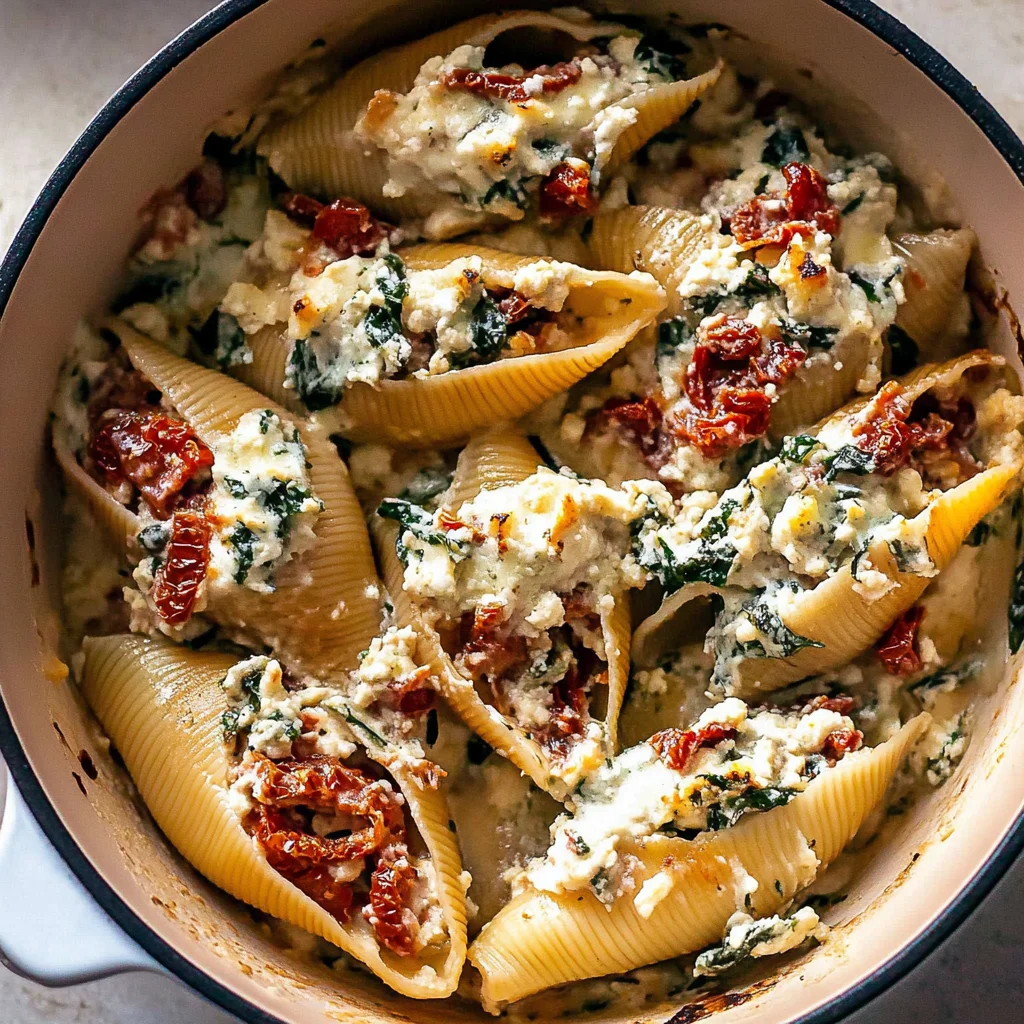 Sun-Dried Tomato and Ricotta Stuffed Shells: Cheesy Bliss