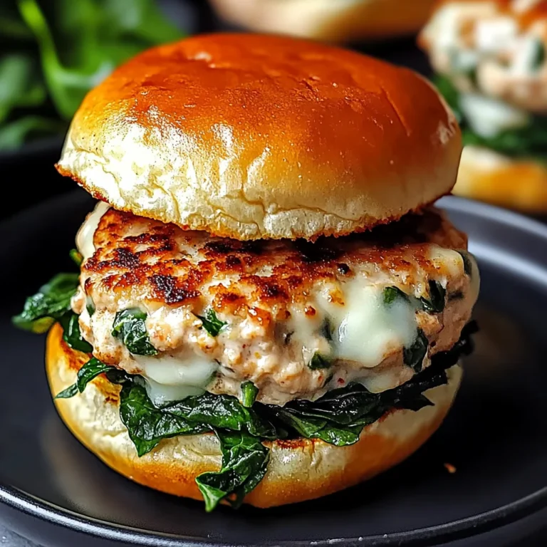White Cheddar Spinach Chicken Burgers: Juicy & Flavorful