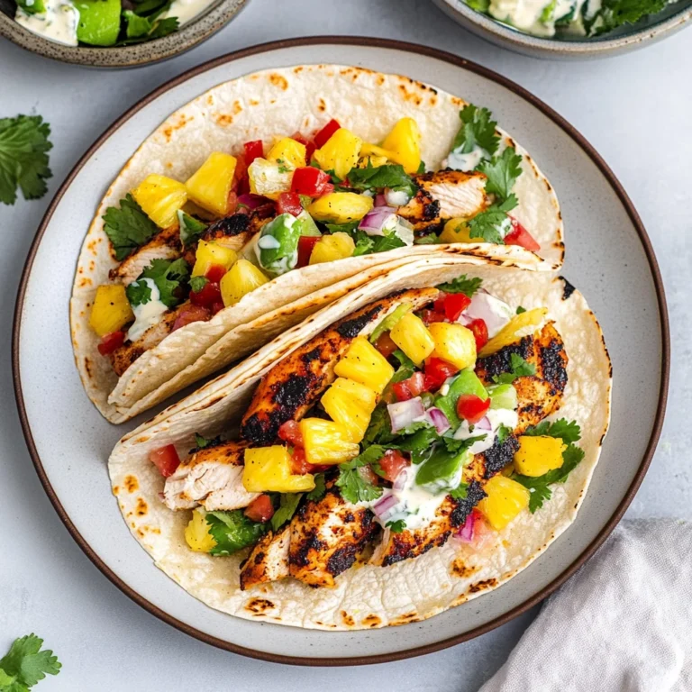 Blackened Chicken Tacos with Pineapple Salsa: Bold and Zesty
