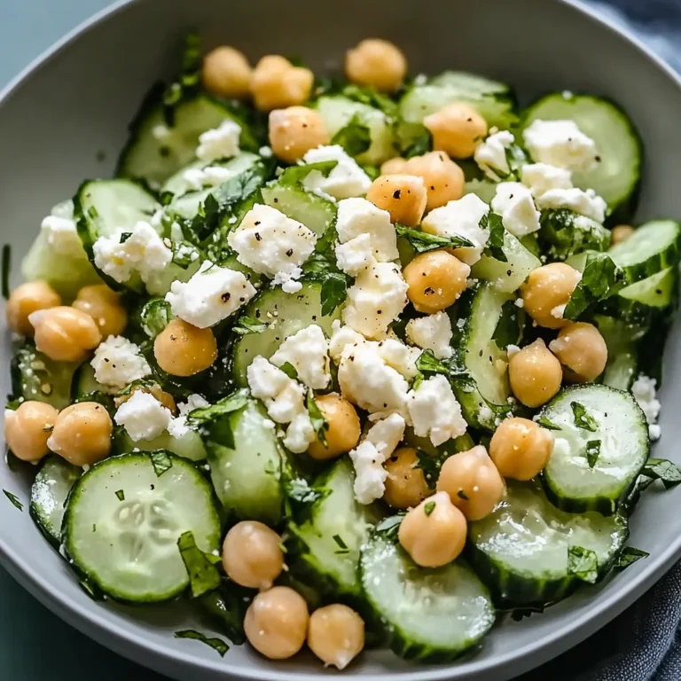 Cucumber Chickpea Feta Lemon: Refreshing and Energizing Bowl