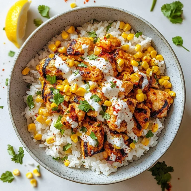 Delicious Street Corn Chicken Rice Bowl Recipe: Flavorful…