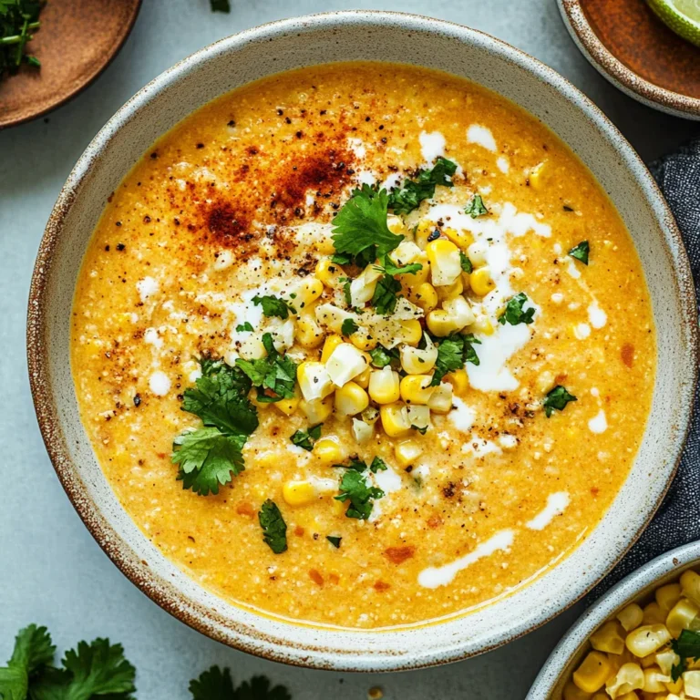 Mexican Street Corn Soup: Creamy and Comforting Delight