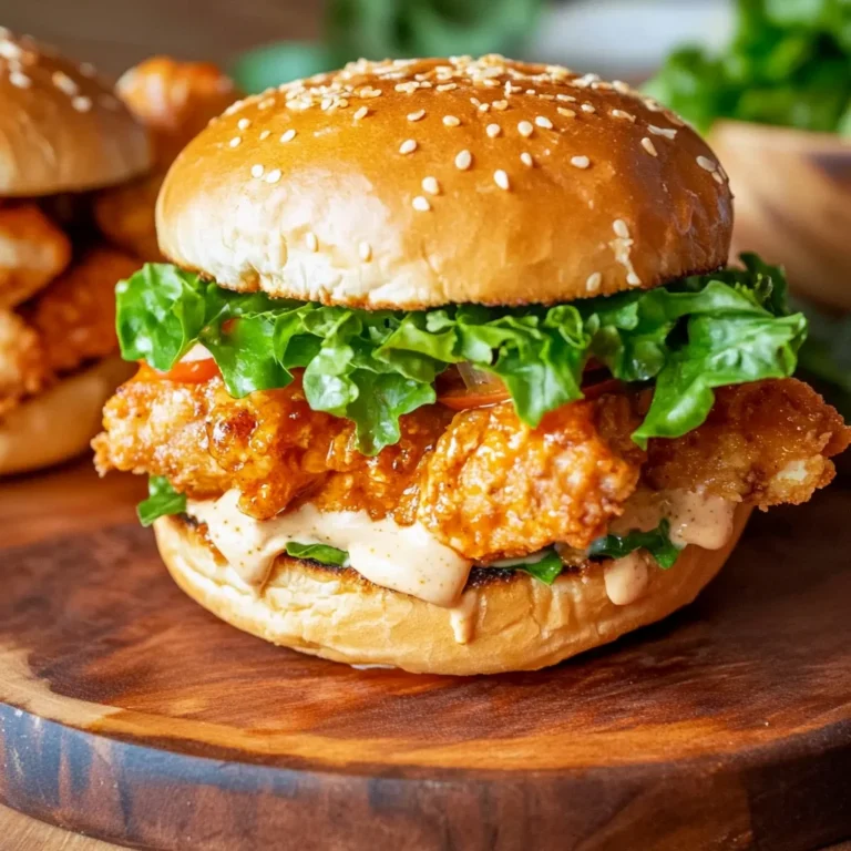 Spicy Chicken Sandwich with Creamy Homemade Sauce: Irresi…